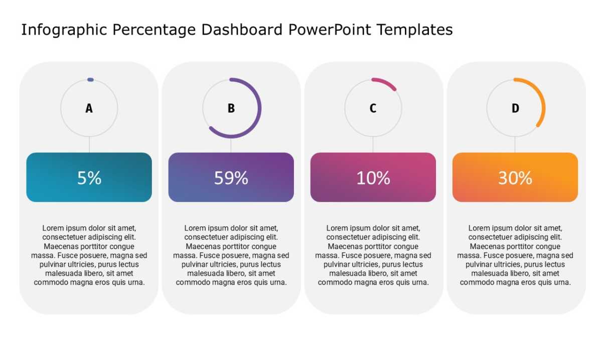 Infographic Percentage Dashboard PowerPoint Templates