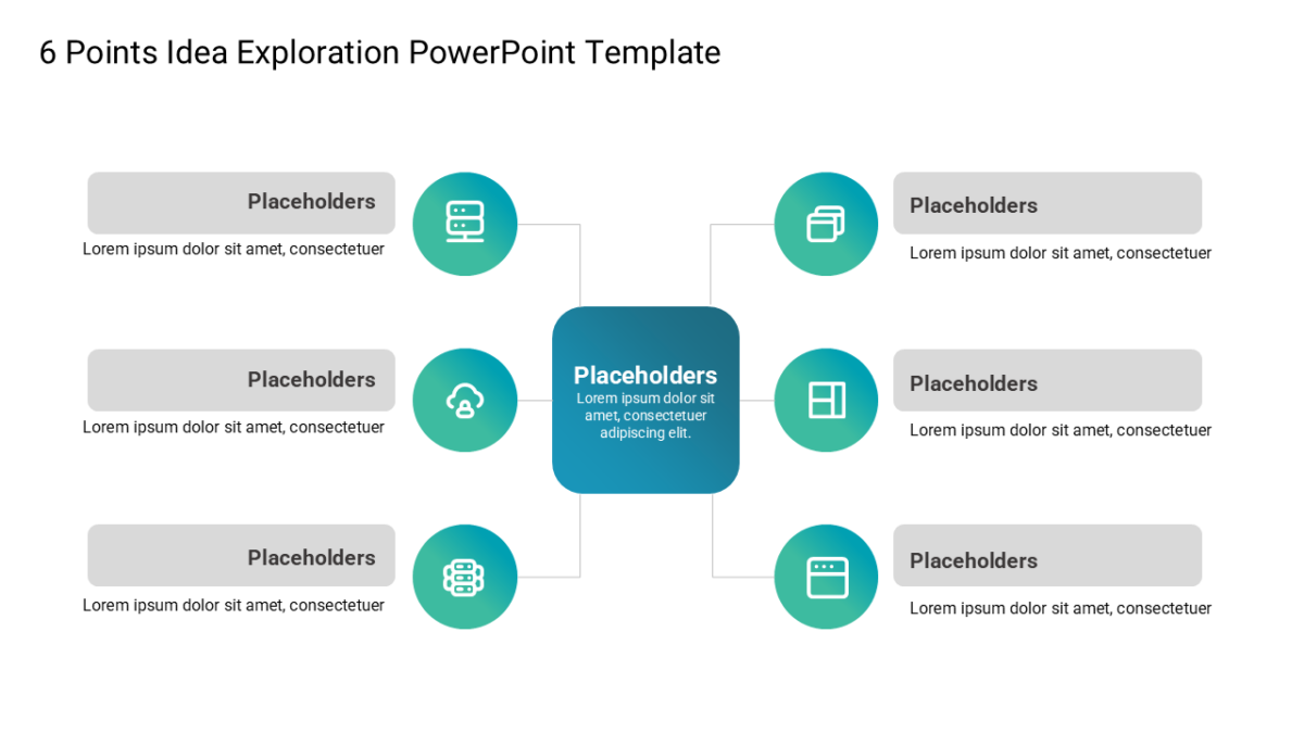 6 Points Idea Exploration PowerPoint Template