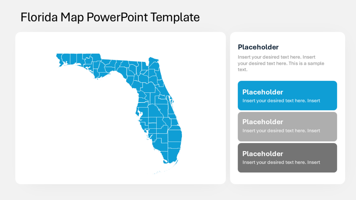 Florida Map PowerPoint Template