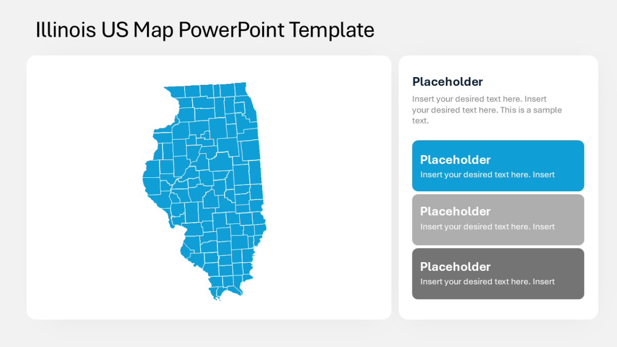 Illinois US Map PowerPoint Template