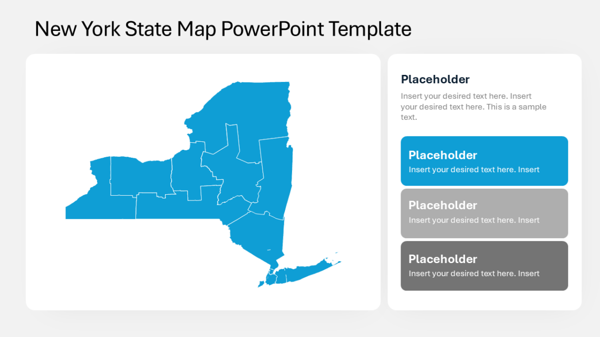 New York State Map PowerPoint Template