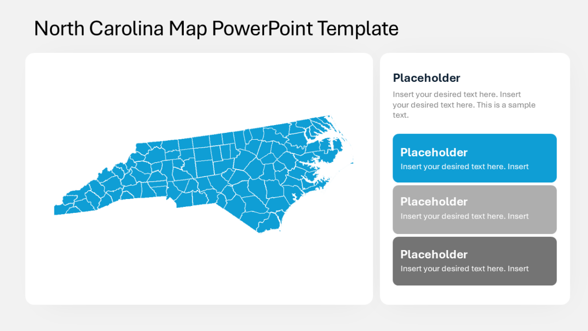 North Carolina Map PowerPoint Template