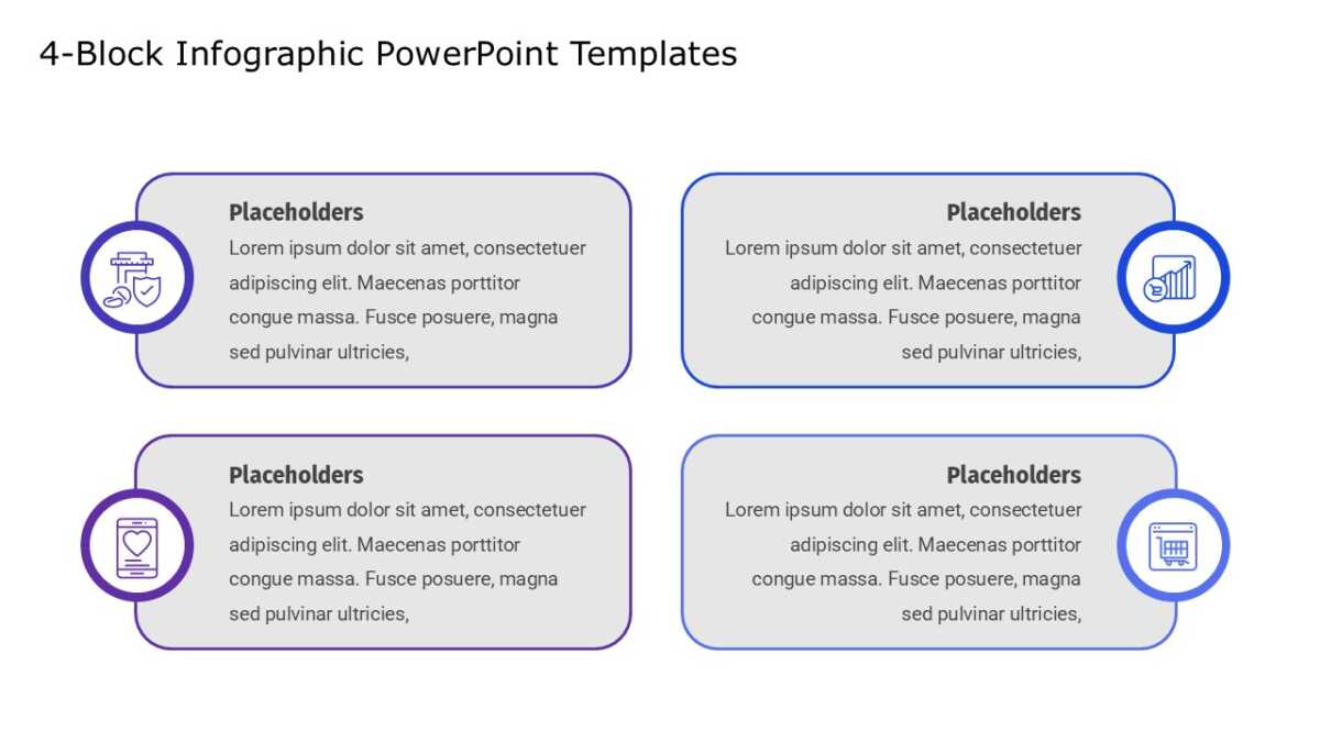4 Block Infographic PowerPoint Templates