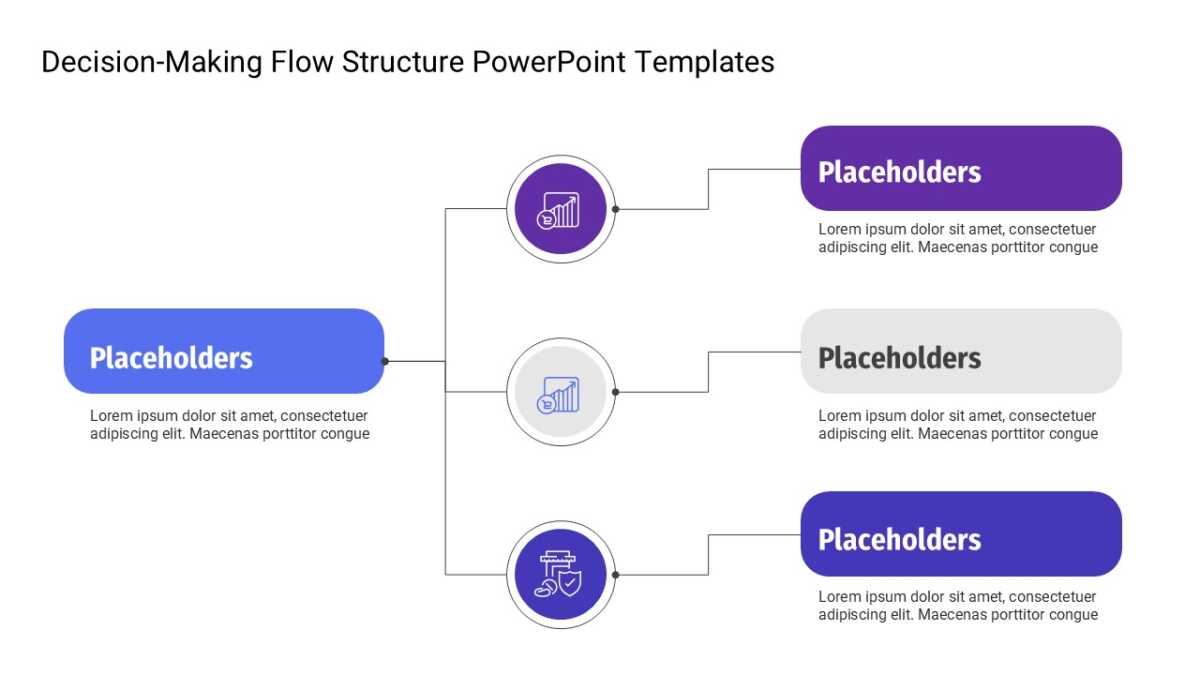 Decision Making Flow Structure PowerPoint Templates