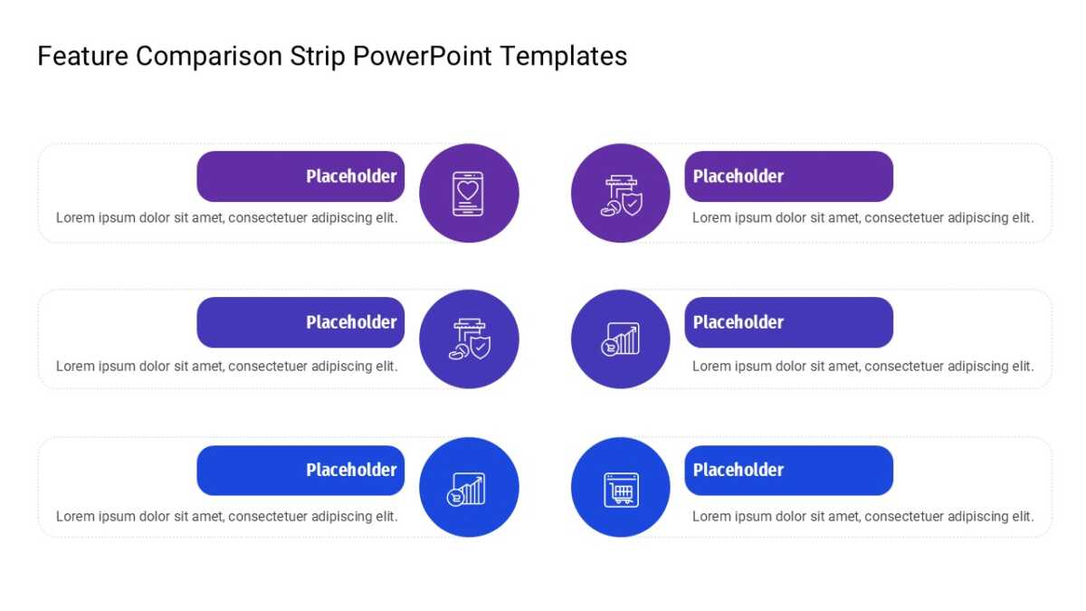 Feature Comparison Strip PowerPoint Templates