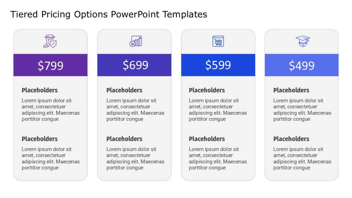 Tiered Pricing Options PowerPoint Templates