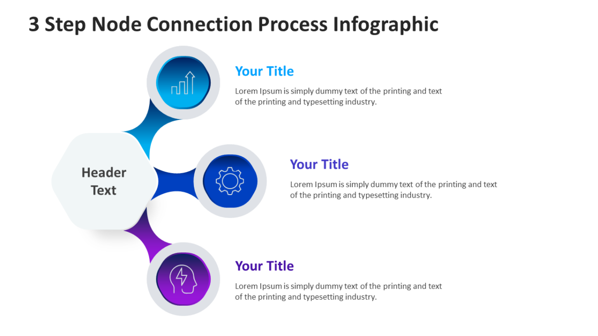 3 Step Node Connection Process Infographic PowerPoint Template - SlideFeast