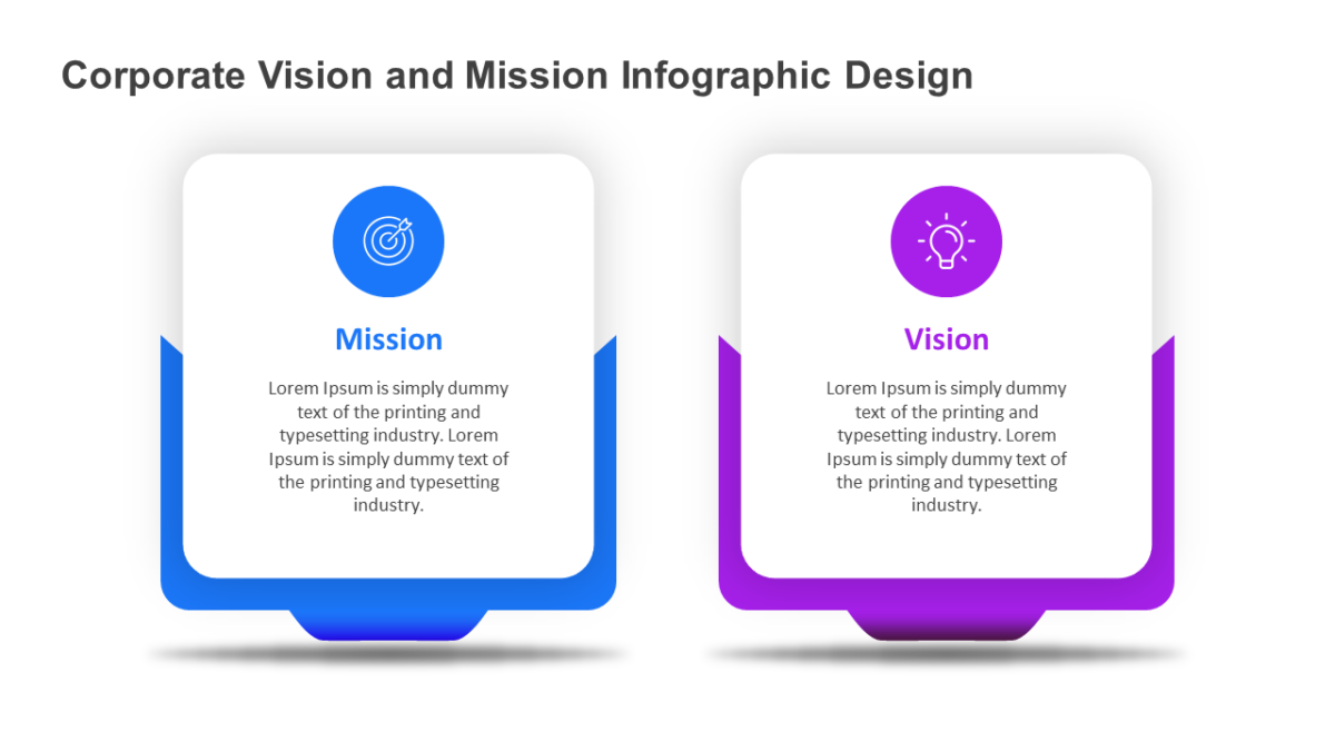 Corporate Vision and Mission Infographic Design - SlideFeast