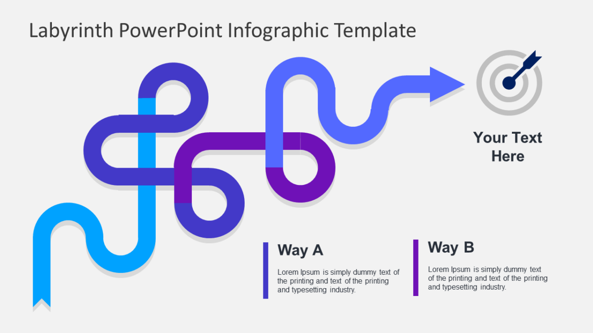 Labyrinth PowerPoint Infographic Template - SlideFeast