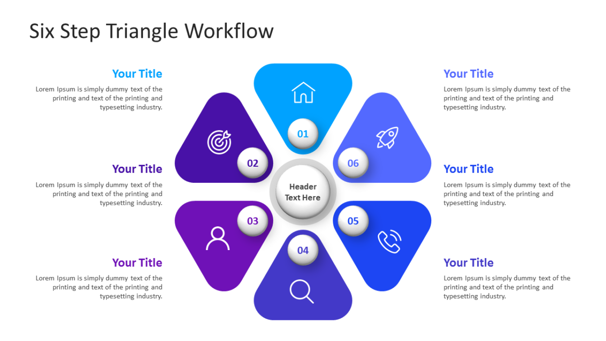 Six Step Triangle Workflow - SlideFeast