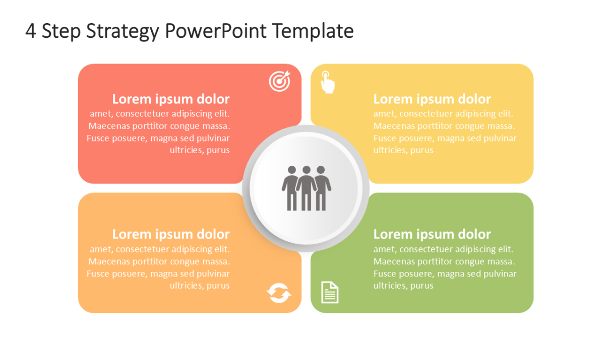 30064 4 Step Strategy PowerPoint Template 16x9 1